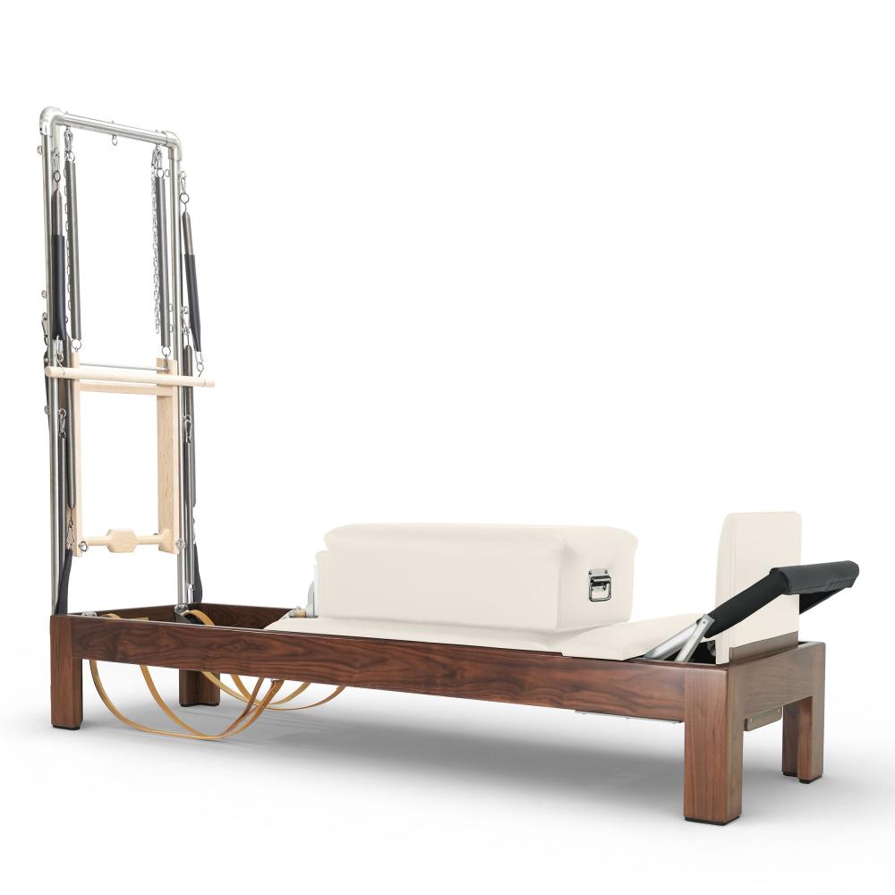 Reformer Clásico Madera Oscura 86" Con Torre