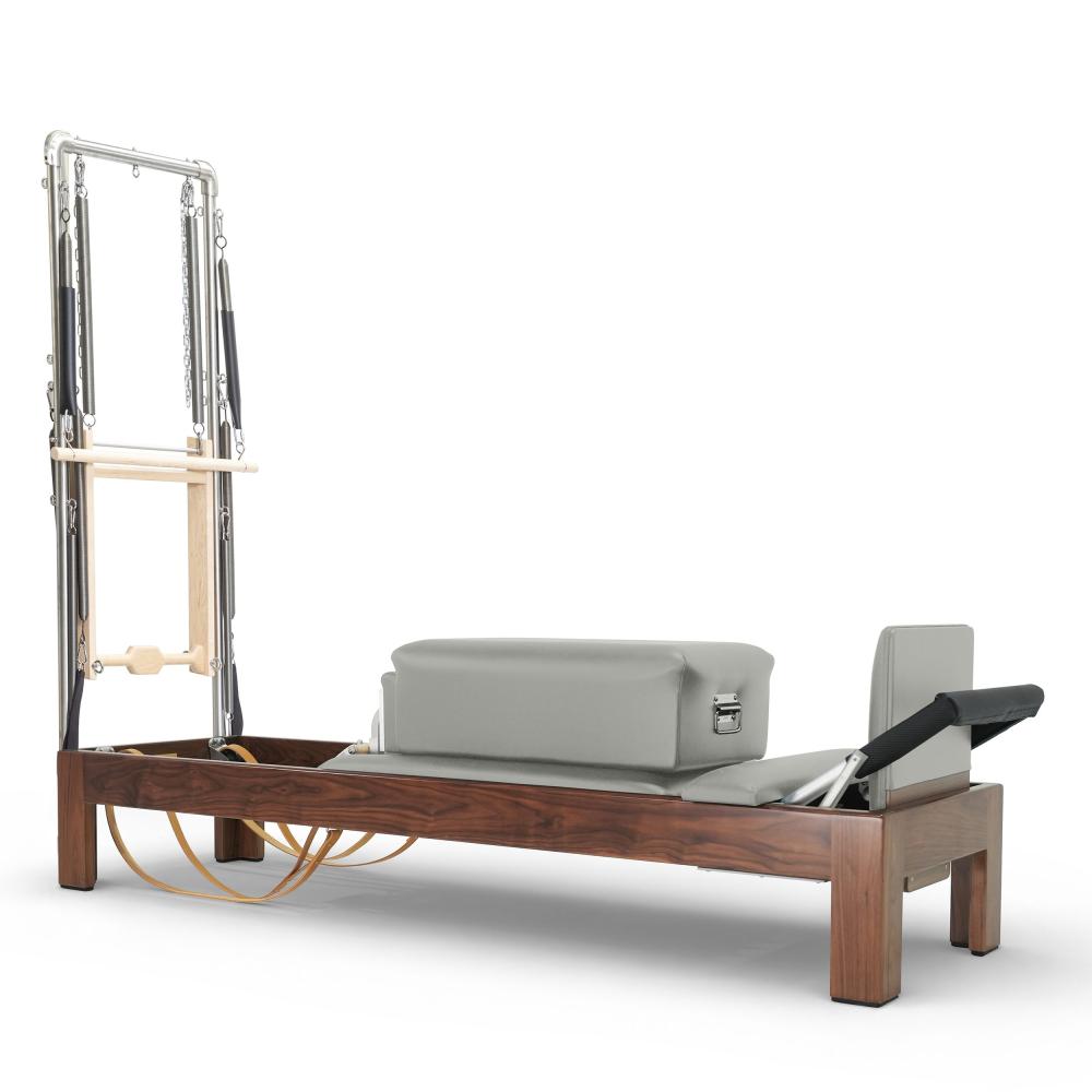 Reformer Clásico Madera Oscura 86" Con Torre