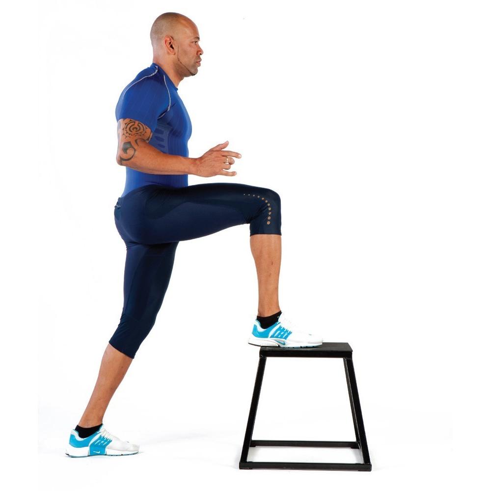 Plataforma de salto pliométrico metálica  – tamaño mediano – Plyo Box