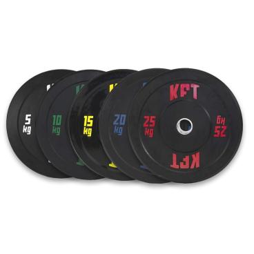 Juego Discos Bumper KFT Negro (2 Und. por peso)