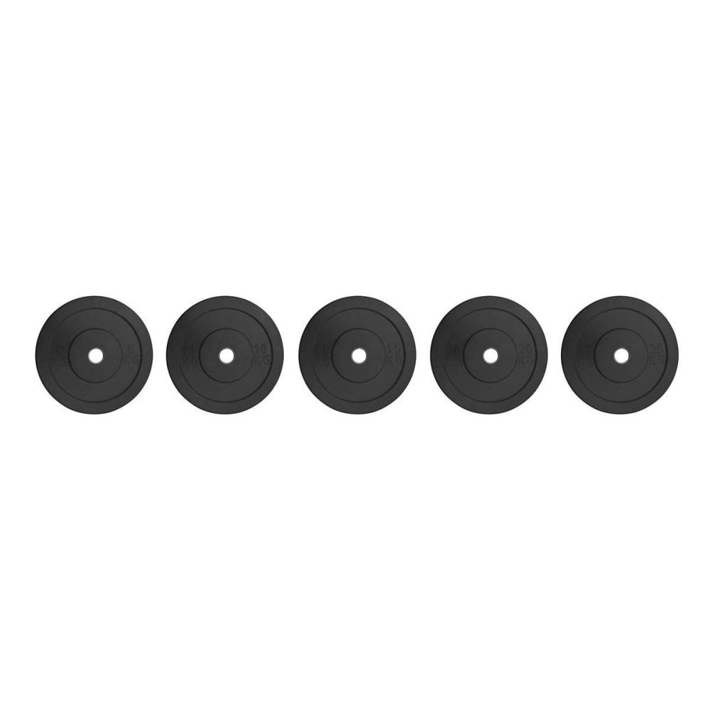 Juego Discos Bumper Black Rubber (2 Unds por peso)