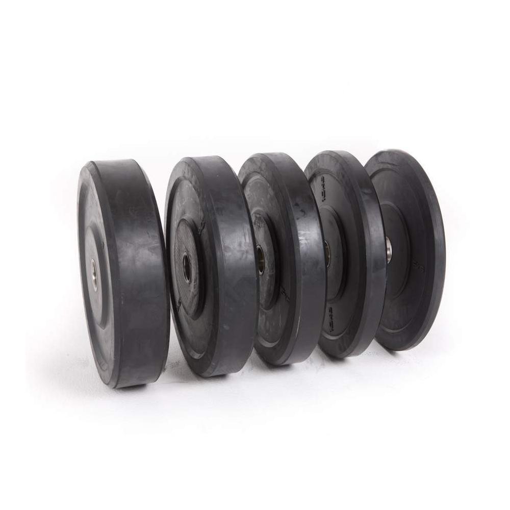 Juego Discos Bumper Black Rubber (2 Unds por peso)