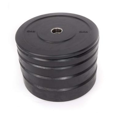 Juego Discos Bumper Black Rubber (2 Unds por peso)