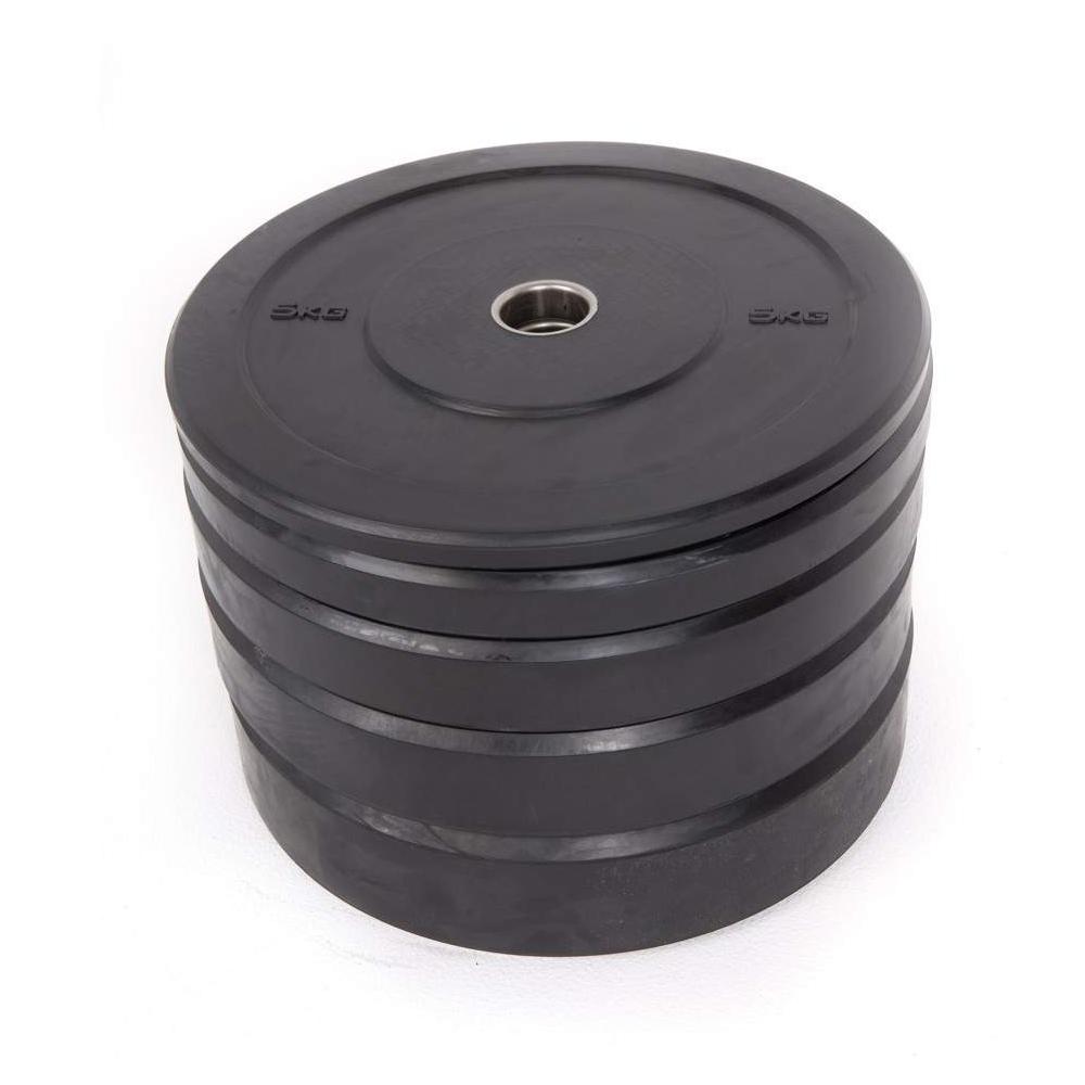 Juego Discos Bumper Black Rubber (2 Unds por peso)