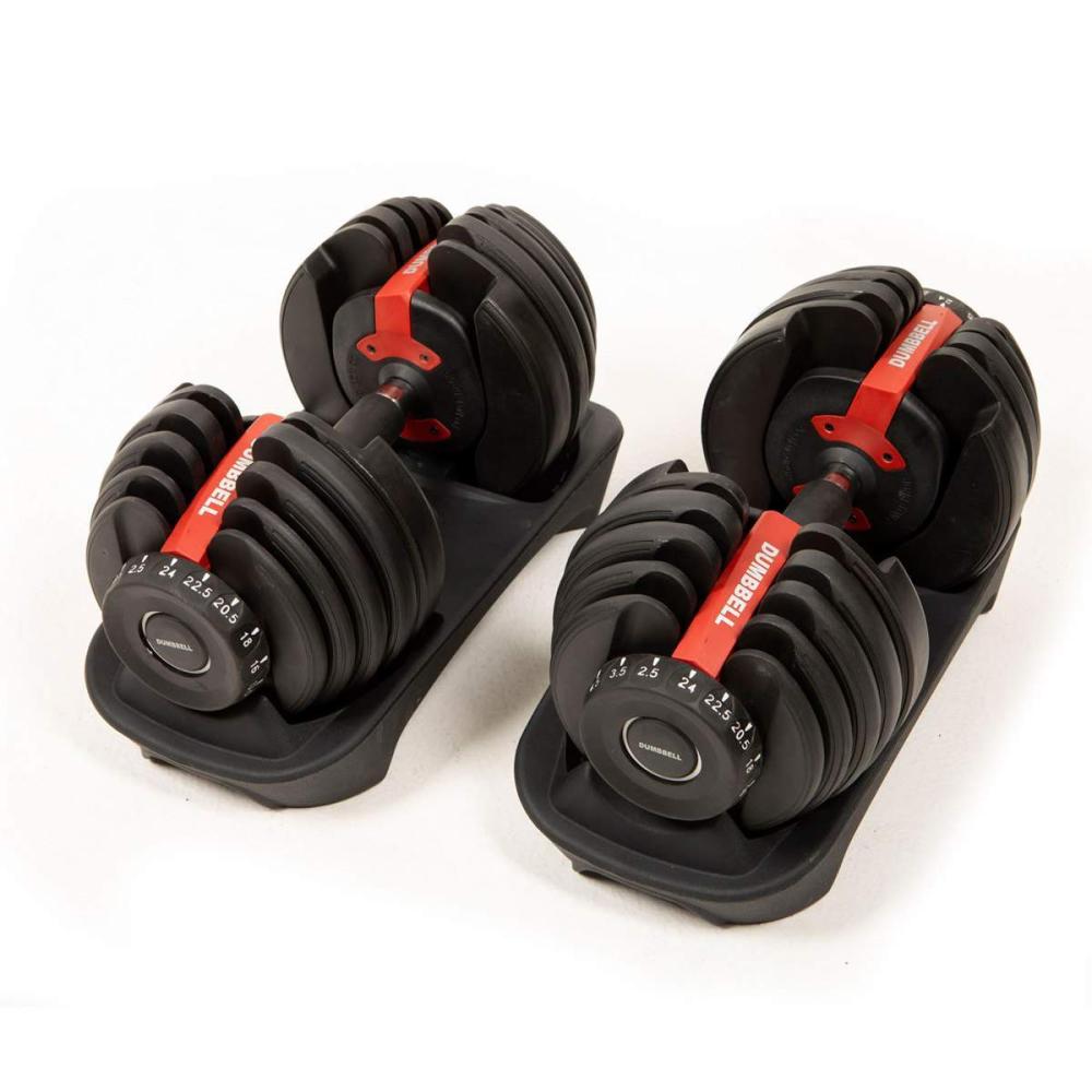 Set de mancuernas ajustables (Con Base)