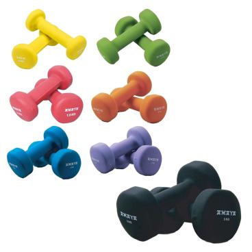 Juego Completo Mancuernas de Neopreno Pesas Cross Training (1 Und por peso) - Varios Colores