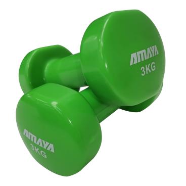 Juego Completo Mancuernas de Vinilo Pesas Cross Training (1 UD por peso) - Varios Colores