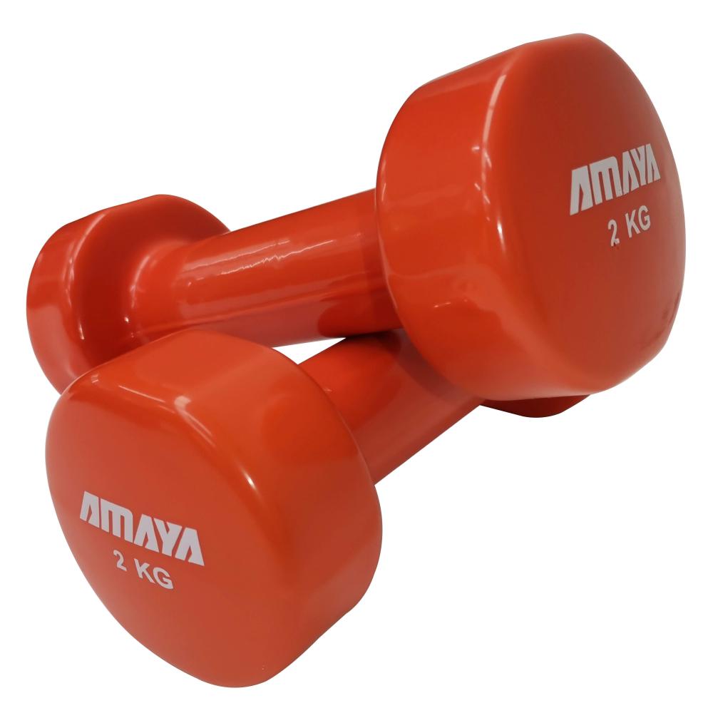 Juego Completo Mancuernas de Vinilo Pesas Cross Training (1 UD por peso) - Varios Colores