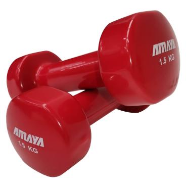 Juego Completo Mancuernas de Vinilo Pesas Cross Training (1 UD por peso) - Varios Colores