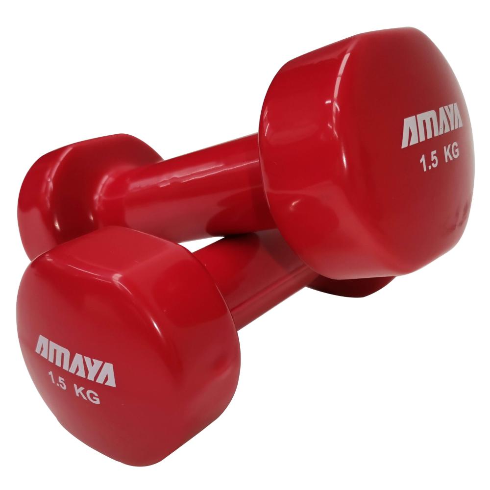 Juego Completo Mancuernas de Vinilo Pesas Cross Training (1 UD por peso) - Varios Colores