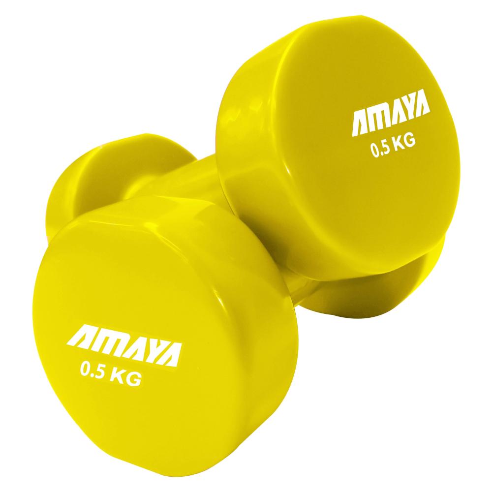 Juego Completo Mancuernas de Vinilo Pesas Cross Training (1 UD por peso) - Varios Colores