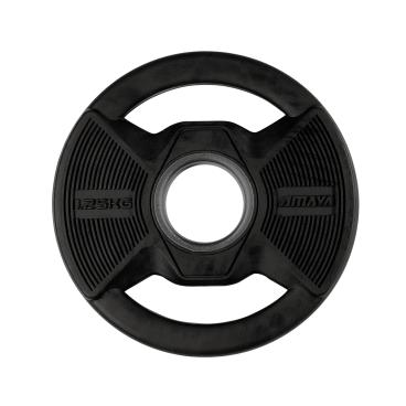 Plato Olímpico Pro con Agarres Black Rubber Cross Training - Negro