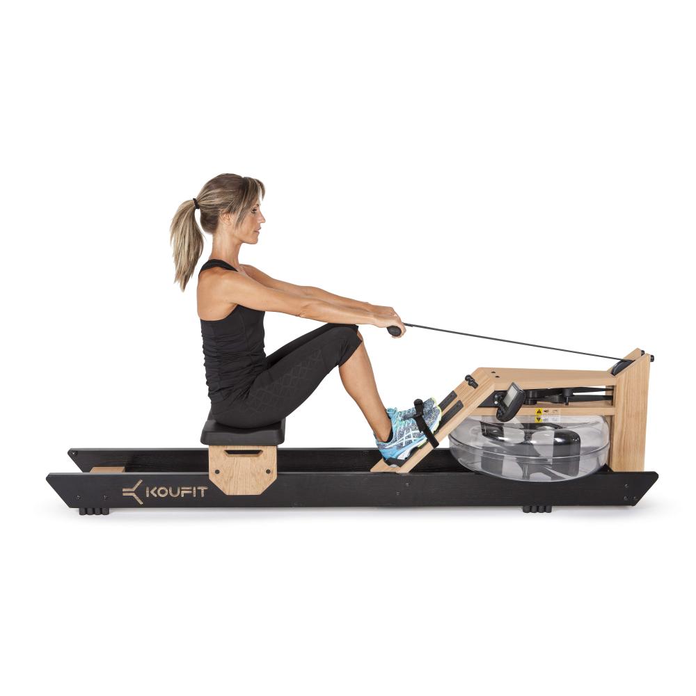 Máquina de Remo Koufit Hydro Rower "Roble Blanco-Negro"