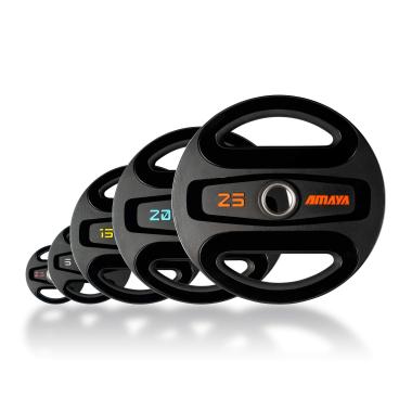 Juego Platos Olímpicos TPU Negro (2 Unds. por peso)