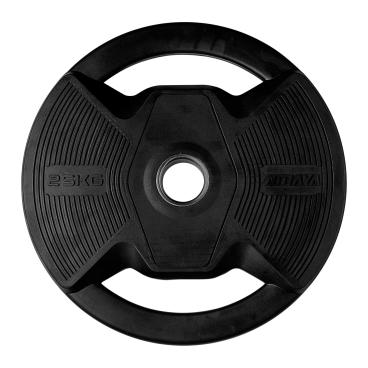 Juego de Platos Olímpico Pro con Agarres Black Rubber Negro (2 Unds. por peso)