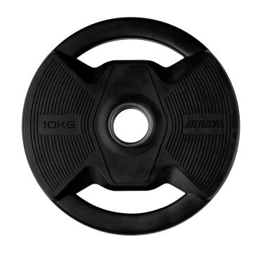 Juego de Platos Olímpico Pro con Agarres Black Rubber Negro (2 Unds. por peso)