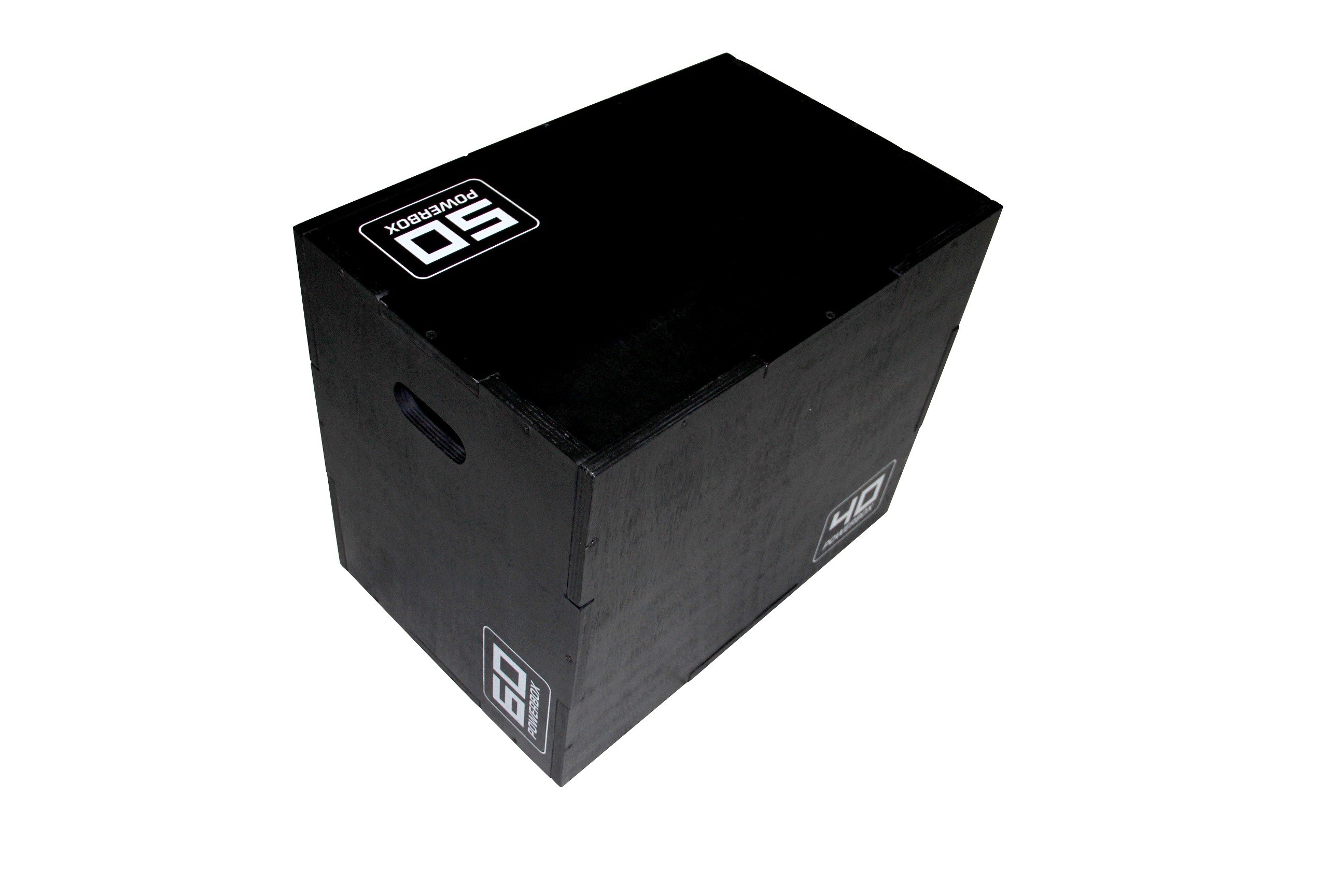 Cajón de salto pliométrico de madera – tamaño mediano – Wood plyobox negro